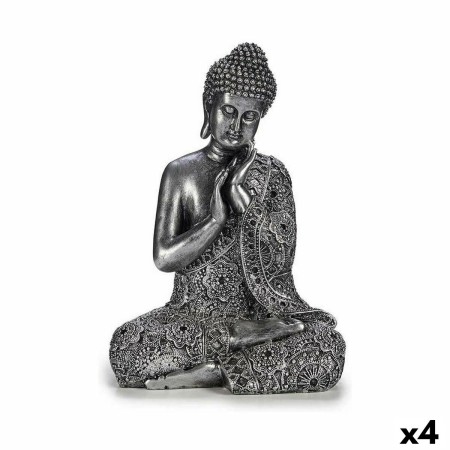Figurine Décorative Buda Assis Argenté 22 x 33 x 18 cm (4 Unités): Plus de 300.000 produits de grandes marques en vente directe 