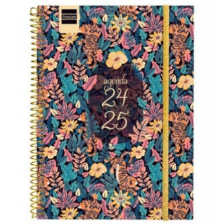 Agenda Finocam TIGER Multicouleur quarto 15,5 x 21,2 cm 2024-2025 Floral: Plus de 300.000 produits de grandes marques en vente d