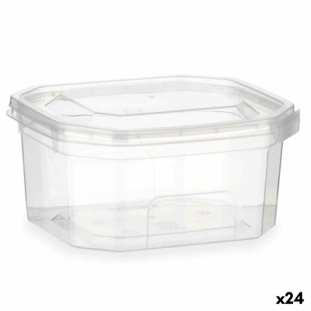 Boîte à repas rectangulaire avec couvercle Leknes BS370ROI Transparent polypropylène 370 ml 10,7 x 5,5 x 11,7 cm (24 Unités): Pl