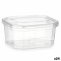 Boîte à repas rectangulaire avec couvercle Leknes BS370ROI Transparent polypropylène 370 ml 10,7 x 5,5 x 11,7 cm (24 Unités): Pl