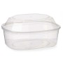 Boîte à repas rectangulaire avec couvercle Leknes BS1500ROIOV Transparent polypropylène 1,5 L 18 x 10,5 x 21,5 cm (8 Unités): Pl