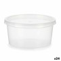 Panier-repas rond avec couvercle Leknes UT005NC01 Transparent polypropylène 500 ml 12,5 x 6,2 x 12,5 cm (24 Unités): Plus de 300