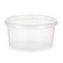 Panier-repas rond avec couvercle Leknes UT005NC01 Transparent polypropylène 500 ml 12,5 x 6,2 x 12,5 cm (24 Unités): Plus de 300