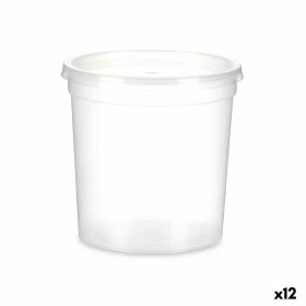Panier-repas rond avec couvercle Leknes UT010NC01 Transparent polypropylène 1 L 12,5 x 12,5 x 12,5 cm (12 Unités): Plus de 300.0