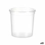 Panier-repas rond avec couvercle Leknes UT010NC01 Transparent polypropylène 1 L 12,5 x 12,5 x 12,5 cm (12 Unités): Plus de 300.0