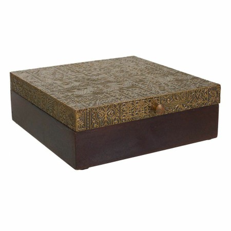 Boîte à bijoux Alexandra House Living Brun foncé Laiton Bois de manguier Bois MDF 20 x 7 x 20 cm: Plus de 300.000 produits de gr