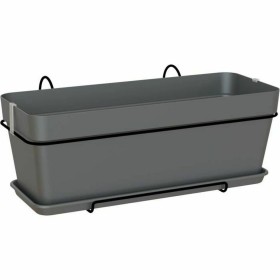 Pot de fleur avec assiette Artevasi Capri v2 A accrocher sur le balcon Anthracite 50,2 x 28,5 x 20,7 cm: Plus de 300.000 produit