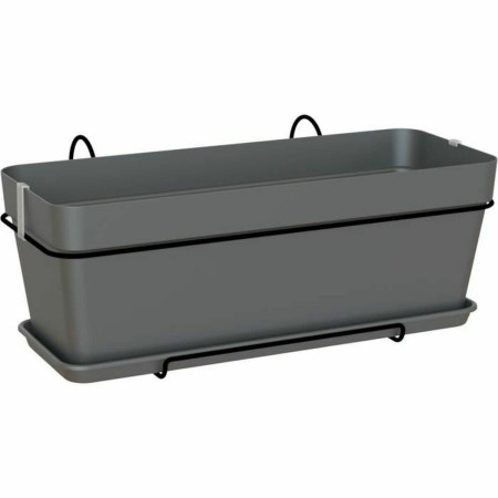 Pot de fleur avec assiette Artevasi Capri v2 A accrocher sur le balcon Anthracite 50,2 x 28,5 x 20,7 cm: Plus de 300.000 produit