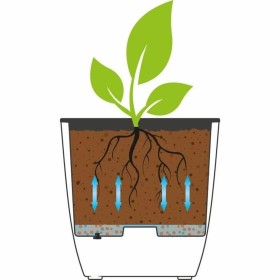 Pot EDA 43,5 x 43,5 x 44,5 cm Noir Plastique Carré Moderne: Plus de 300.000 produits de grandes marques en vente directe à prix 