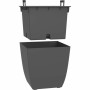 Pot EDA 43,5 x 43,5 x 44,5 cm Noir Plastique Carré Moderne: Plus de 300.000 produits de grandes marques en vente directe à prix 