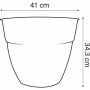 Pot EDA Ø 41 cm Gris foncé Plastique Rond Moderne: Plus de 300.000 produits de grandes marques en vente directe à prix usine sur