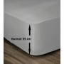 Drap housse Lovely Home Gris Gris clair Lit double 180 x 200 cm: Plus de 300.000 produits de grandes marques en vente directe à 