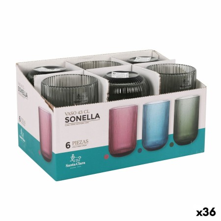 Verre d'eau Santa Clara Sonella Vert 430 ml (36 Unités): Plus de 300.000 produits de grandes marques en vente directe à prix usi