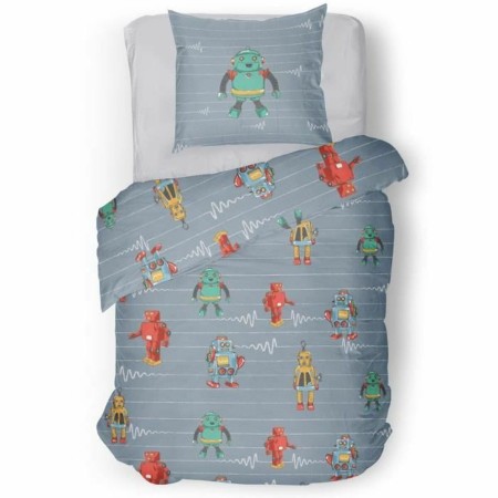 Parure de couette Roupillon robot Gris foncé 140 x 200 cm 2 Pièces: Plus de 300.000 produits de grandes marques en vente directe