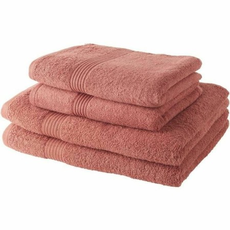 Ensemble de Serviettes TODAY Terre cuite 100 % coton (4 Pièces): Plus de 300.000 produits de grandes marques en vente directe à 