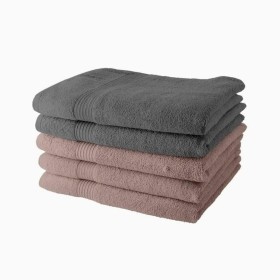 Ensemble de serviettes de toilette TODAY Gris Rose clair 5 Pièces 70 x 130 cm: Plus de 300.000 produits de grandes marques en ve