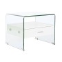 Table de Nuit DKD Home Decor Blanc Transparent Verre Bois MDF 50 x 40 x 45,5 cm: Plus de 300.000 produits de grandes marques en 