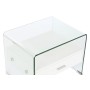 Table de Nuit DKD Home Decor Blanc Transparent Verre Bois MDF 50 x 40 x 45,5 cm: Plus de 300.000 produits de grandes marques en 
