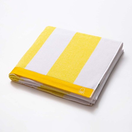 Serviette de plage Benetton BE041 Jaune 160 x 90 cm (90 x 160 cm): Plus de 300.000 produits de grandes marques en vente directe 