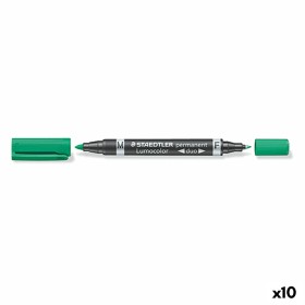 Marqueur permanent Staedtler Lumocolor Duo Vert (10 Unités): Plus de 300.000 produits de grandes marques en vente directe à prix