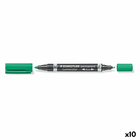 Marqueur permanent Staedtler Lumocolor Duo Vert (10 Unités): Plus de 300.000 produits de grandes marques en vente directe à prix