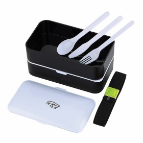 Gamelle à Compartiments avec Couverts San Ignacio Bleu Blanc/Noir 1,2 L: Plus de 300.000 produits de grandes marques en vente di