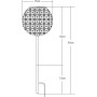 Lampe solaire Galix Rétro Métal 15 x 45 cm Décoration: Plus de 300.000 produits de grandes marques en vente directe à prix usine