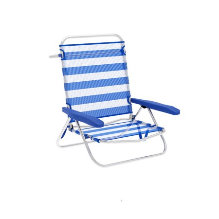 Marbueno Chaise Pliante 5 Positions Aluminium Rayures Bleu et Blanc Plage et Piscine 63X76X78 cm 10314: Plus de 300.000 produits