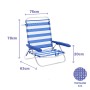 Marbueno Chaise Pliante 5 Positions Aluminium Rayures Bleu et Blanc Plage et Piscine 63X76X78 cm 10314: Plus de 300.000 produits