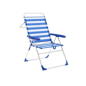 Marbueno Fauteuil Pliant 5 Positions Aluminium Rayures Bleu et Blanc Plage et Piscine 59X61X97 cm 10315: Plus de 300.000 produit