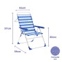 Marbueno Fauteuil Pliant 5 Positions Aluminium Rayures Bleu et Blanc Plage et Piscine 59X61X97 cm 10315: Plus de 300.000 produit