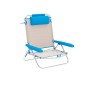 Marbueno Chaise Pliante 5 Positions Aluminium avec Coussin Beige/Bleu Plage et Piscine 10172: Plus de 300.000 produits de grande
