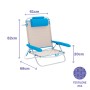 Marbueno Chaise Pliante 5 Positions Aluminium avec Coussin Beige/Bleu Plage et Piscine 10172: Plus de 300.000 produits de grande