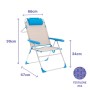 Chaise Pliante Marbueno Bleu Beige 67 x 99 x 66 cm: Plus de 300.000 produits de grandes marques en vente directe à prix usine su