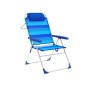 Marbueno Chaise Pliante 5 Positions Aluminium avec Coussin Rayures Bleues Plage et Piscine 67X66X99 cm 10246: Plus de 300.000 pr
