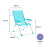 Marbueno Chaise Pliante 5 Positions Aluminium Aquamarine Plage et Piscine 59X61X97 cm 10310: Plus de 300.000 produits de grandes