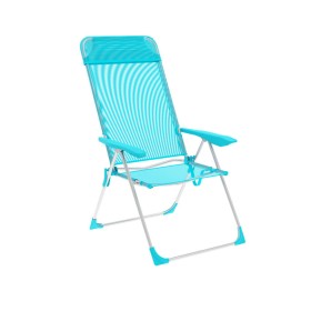 Marbueno Chaise Pliante 5 Positions Aluminium avec Coussin Turquoise Plage et Piscine 69X58X110 cm 10311: Plus de 300.000 produi
