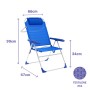 Marbueno Chaise Pliante 5 Positions Aluminium avec Coussin Bleu Plage et Piscine 67X66X99 cm 10247: Plus de 300.000 produits de 