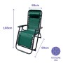 Marbueno Transat Pliant Acier avec Coussin Jardin et Piscine 90X66X108 cm Gravité Zéro Vert 10008: Plus de 300.000 produits de g