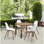 Chaise de jardin Blanc 50 x 55 x 85,5 cm (4 Pièces): Plus de 300.000 produits de grandes marques en vente directe à prix usine s