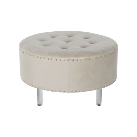 Banquette DKD Home Decor Beige Argenté Polyester Bois MDF 80 x 80 x 43 cm: Plus de 300.000 produits de grandes marques en vente 