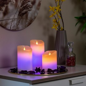 Bougies LED Multicolores Effet Flamme avec Télécommande Lendles InnovaGoods 3 Unités: Plus de 300.000 produits de grandes marque