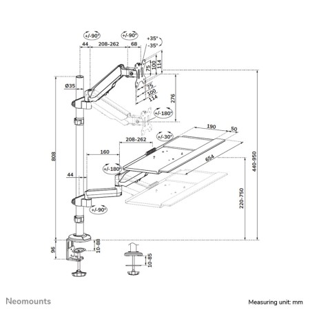 Support de table d'écran Neomounts DS90-325BL1: Plus de 300.000 produits de grandes marques en vente directe à prix usine sur ca