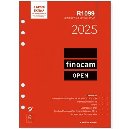 Recharge pour agenda Finocam OPEN R1099 2025 15,5 x 21,5 cm: Plus de 300.000 produits de grandes marques en vente directe à prix