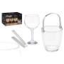 Sceau à Glace Vivalto 11444 Transparent Métal Verre 14,5 x 12 x 12,5 cm 4x (10,5 x 20 cm) Verres (2 Unités): Plus de 300.000 pro