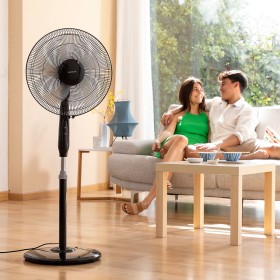 Ventilateur sur Pied avec Télécommande InnovaGoods Airstreem Noir 45 W: Plus de 300.000 produits de grandes marques en vente dir
