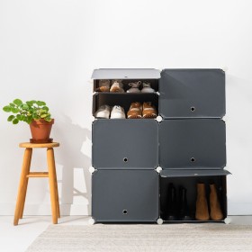 Rangement Modulaire Portable pour Chaussures InnovaGoods Gris: Plus de 300.000 produits de grandes marques en vente directe à pr