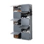 Rangement Modulaire Portable pour Chaussures InnovaGoods Gris: Plus de 300.000 produits de grandes marques en vente directe à pr