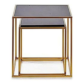 Jeu de 2 tables Noir Doré 50 x 50 x 50 cm: Plus de 300.000 produits de grandes marques en vente directe à prix usine sur cadeauf