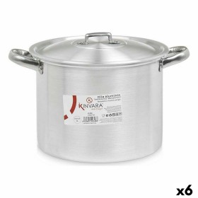Marmite avec couvercle Kinvara 100034 Argenté Aluminium 31 x 20 x 24 cm (6 Unités): Plus de 300.000 produits de grandes marques 